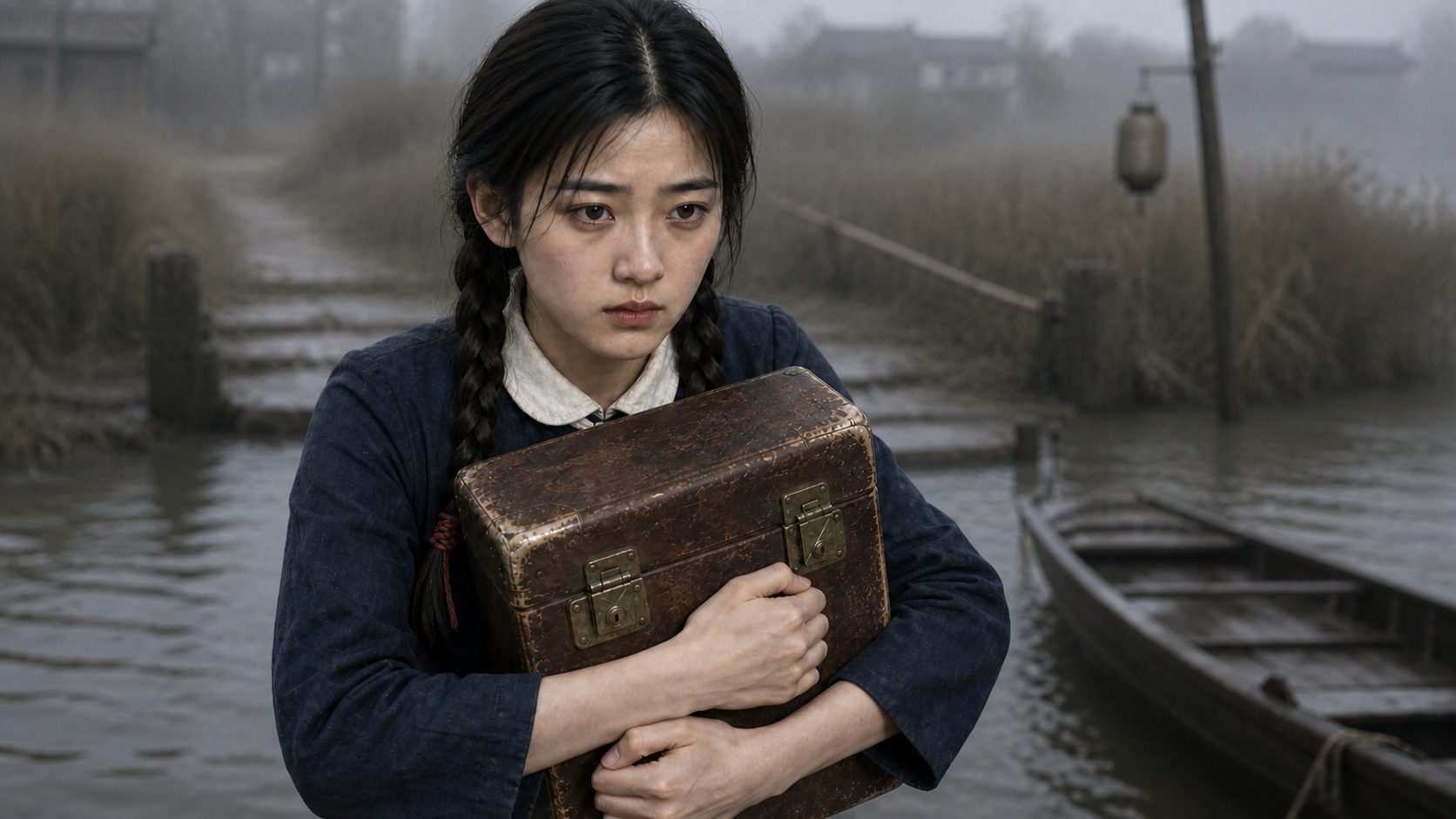 E01-02 分镜图 4：渡船驶入浓雾